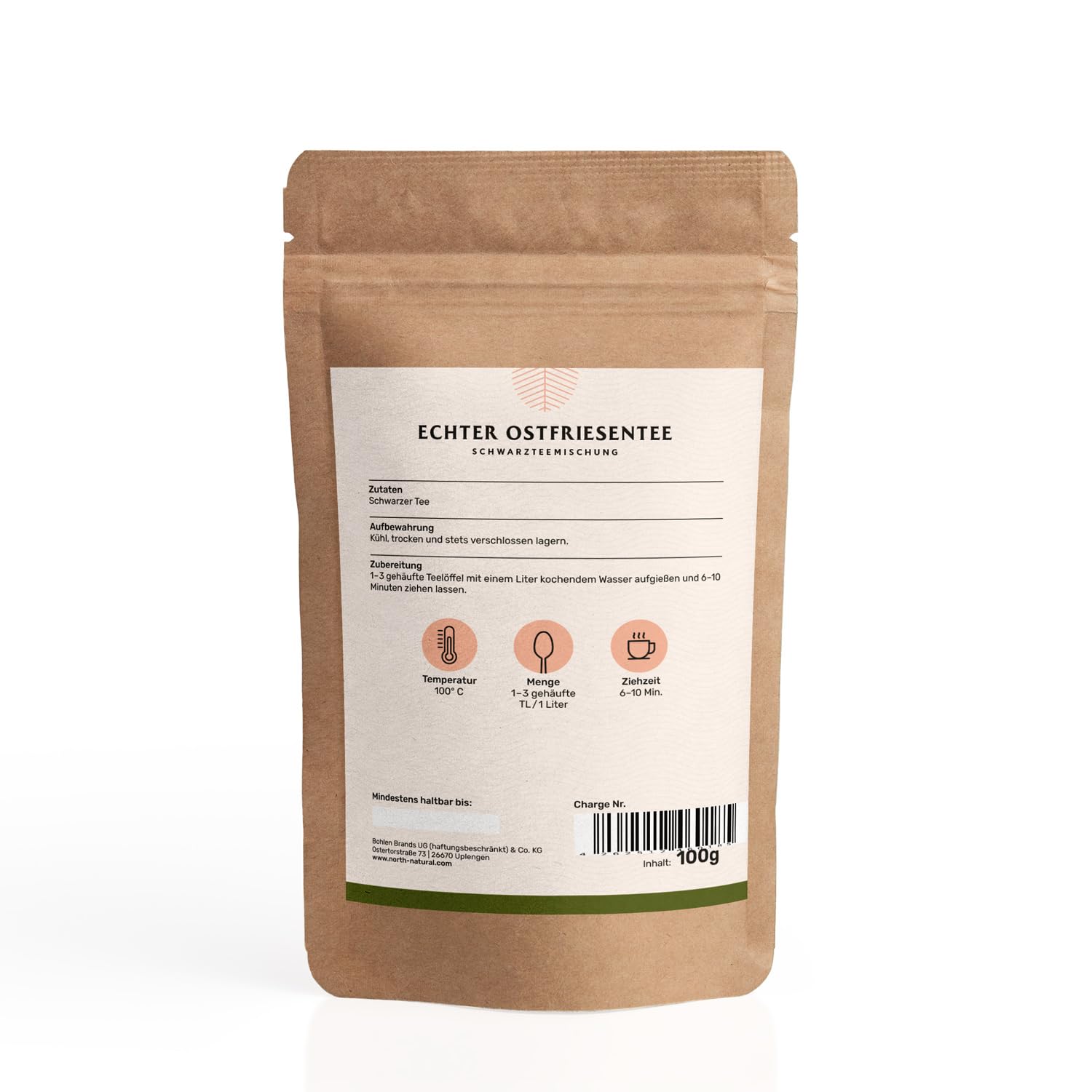 Echter Ostfriesentee Kräftige Premium Schwarztee Mischung 2 Echter Ostfriesentee in Verpackung