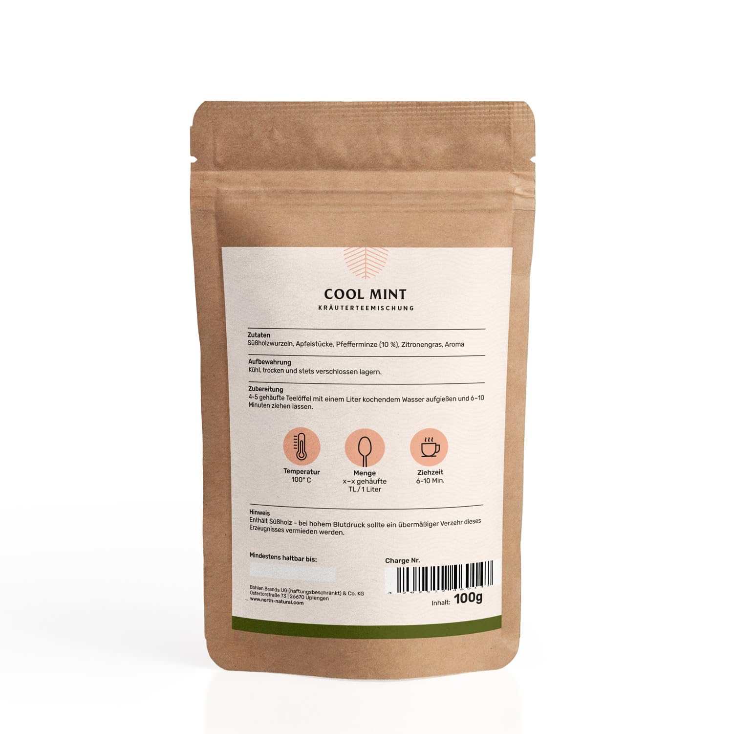 Cool Mint Kräutertee - Pfefferminz-Süßholz-Mischung 2 Kräutermischung mit Minzgeschmack