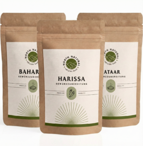 North Natural Orientalische Gewürze Set (3er Pack) – Zaatar, Baharat Harissa Gewürzmischung – North Natural